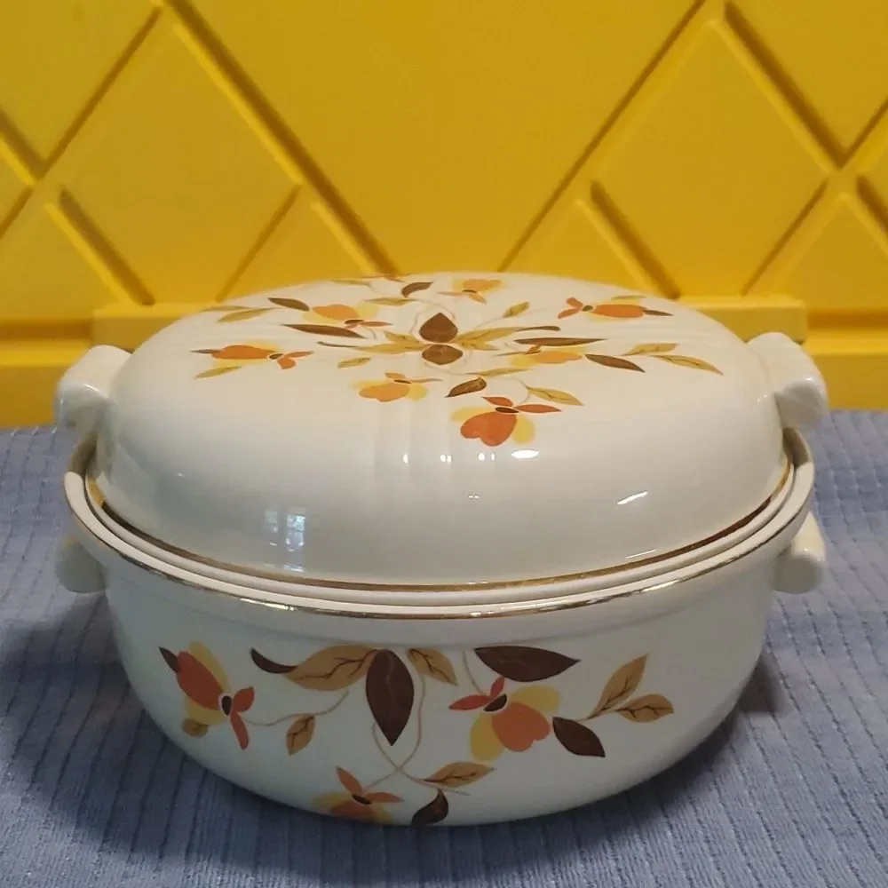 2 Qt Radiance Covered Casserole Autumn Leaf by HALL Superior - Mary Dunbar